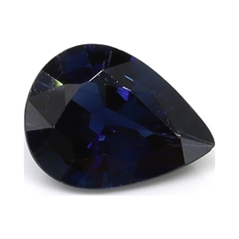 0.86 ct Pear Shape Natural Blue Sapphire : Darkish Blue