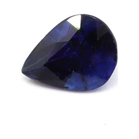 0.65 ct Pear Shape Natural Blue Sapphire : Deep Rich Blue