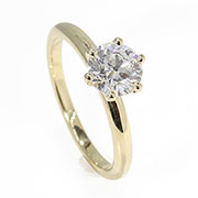 14K Yellow Gold 1.00ct Diamond Ring