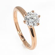14K Rose Gold 1.00ct Diamond Ring
