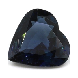 0.76 ct Heart Shape Natural Blue Sapphire : Darkish Blue
