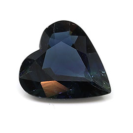 1.57 ct Heart Shape Natural Blue Sapphire : Rich Darkish Blue