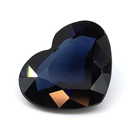 1.97 ct Heart Shape Natural Blue Sapphire : Rich Darkish Blue