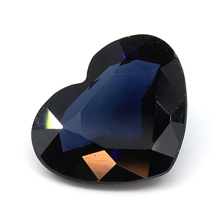 1.97 ct Heart Shape Natural Blue Sapphire : Rich Darkish Blue