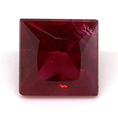 0.31 ct Princess Cut Natural Ruby : Pigeon Blood Red