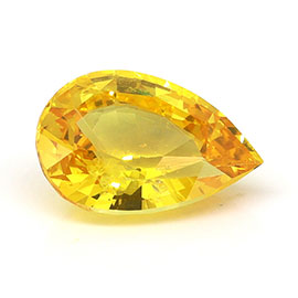 1.51 ct Pear Shape Natural Yellow Sapphire : Rich Yellow