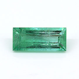 0.70 ct Baguette Natural Emerald : Light Green