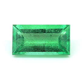 0.35 ct Baguette Natural Emerald : Light Green