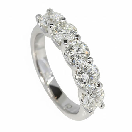14K White Gold Multi Stone Ring : 1.50 ct Diamonds