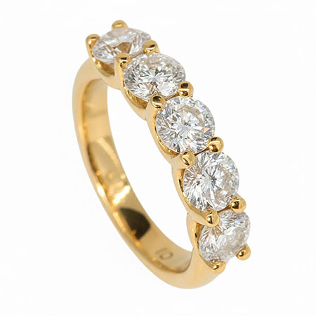 14K Yellow Gold Multi Stone Ring : 1.50 ct Diamonds