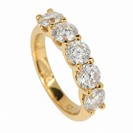 14K Yellow Gold Multi Stone Ring : 1.50 ct Diamonds