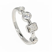14K White Gold 0.66cttw Diamond Ring