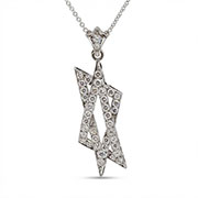 14K White Gold 1.35cttw Diamond Pendant