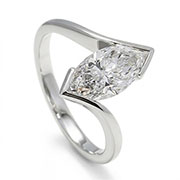 14K White Gold 1.00ct Diamond Ring
