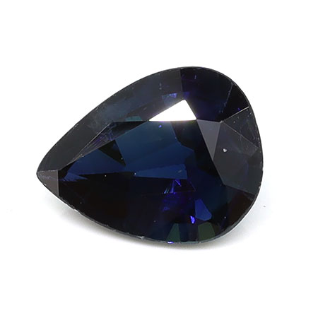 1.42 ct Pear Shape Natural Blue Sapphire : Darkish Blue