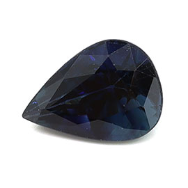 1.04 ct Pear Shape Natural Blue Sapphire : Darkish Blue