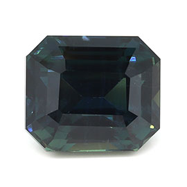 2.63 ct Emerald Cut Natural Blue Sapphire : Midnight Blue