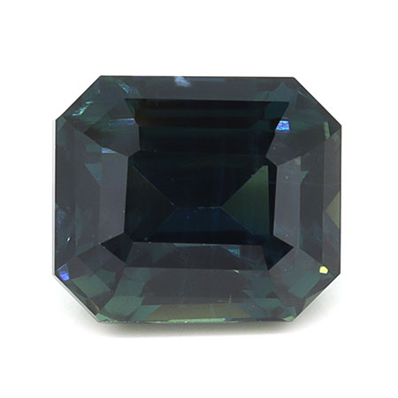 2.63 ct Emerald Cut Natural Blue Sapphire : Midnight Blue