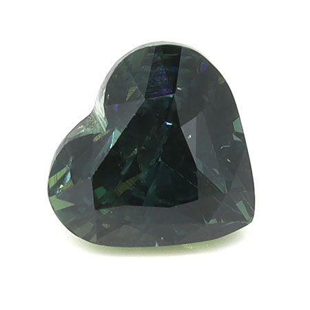 1.51 ct Heart Shape Natural Blue Sapphire : Greenish Blue