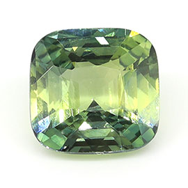 1.10 ct Cushion Cut Natural Green Sapphire : Bluish Green