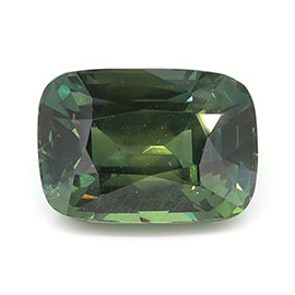 2.13 ct Cushion Cut Natural Green Sapphire : Green