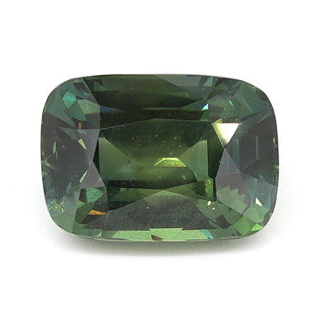 2.13 ct Cushion Cut Natural Green Sapphire : Green