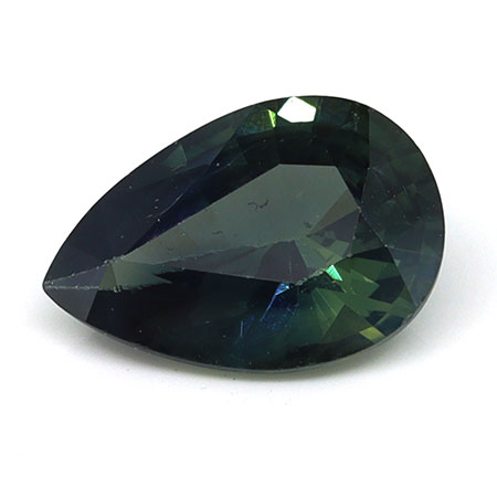 1.37 ct Pear Shape Natural Blue Sapphire : Greenish Blue