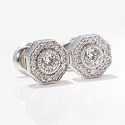 14K White Gold 0.64cttw Diamond Earrings
