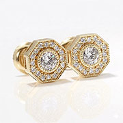 14K Yellow Gold 0.64cttw Diamond Earrings
