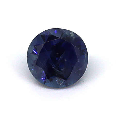0.29 ct Round Natural Blue Sapphire : Brownish Blue