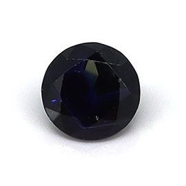 0.23 ct Round Natural Blue Sapphire : Darkish Blue