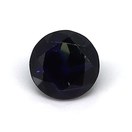 0.23 ct Round Natural Blue Sapphire : Darkish Blue