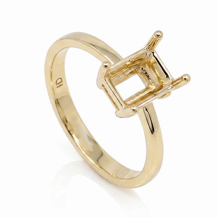 18K Yellow Gold Solitaire Setting