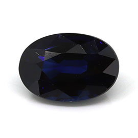 0.74 ct Oval Natural Blue Sapphire : Darkish Blue