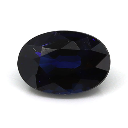 0.74 ct Oval Natural Blue Sapphire : Darkish Blue