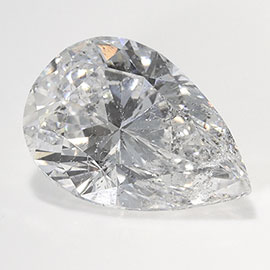 1.75 ct Pear Shape Natural Diamond : E / SI2