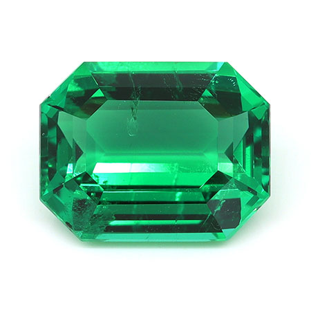 3.24 ct Emerald Cut Natural Emerald : Intense Green