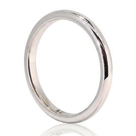 14K White Gold Band