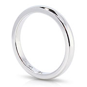 14K White Gold Band
