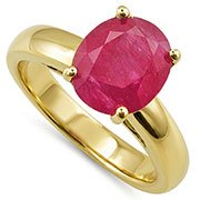 18K Yellow Gold 2.00ct Ruby Ring