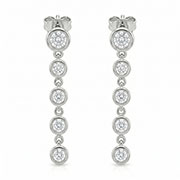 14K White Gold 1.10cttw  Lab Grown Diamond Earrings