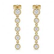 14K Yellow Gold 1.20cttw Diamond Earrings