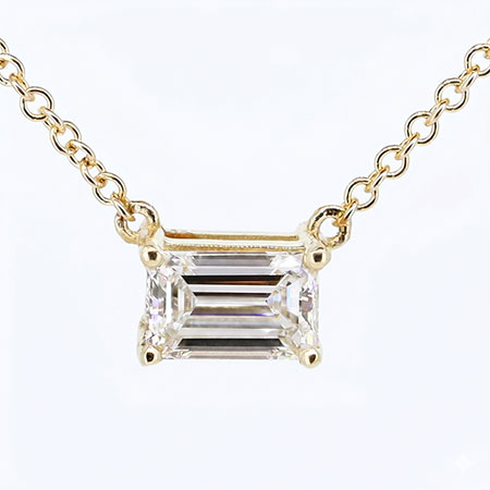 14K Yellow Gold Solitaire Pendant : 0.70 cttw Diamond
