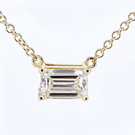 14K Yellow Gold Solitaire Pendant : 0.70 cttw Diamond