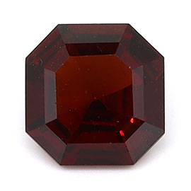 1.13 ct Emerald Cut Natural Garnet : Brownish Red