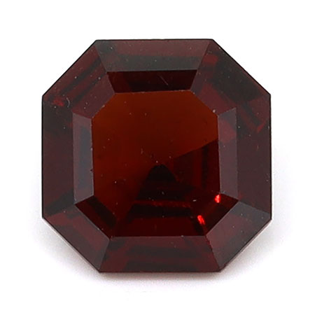 1.13 ct Emerald Cut Natural Garnet : Brownish Red