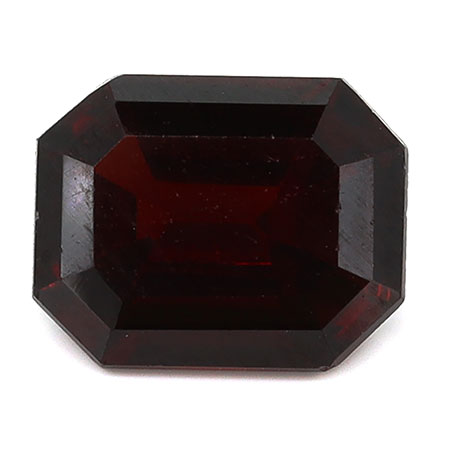 2.56 ct Emerald Cut Natural Garnet : Brownish Red