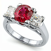 18K White Gold 1.50cttw Ruby & Diamond Ring