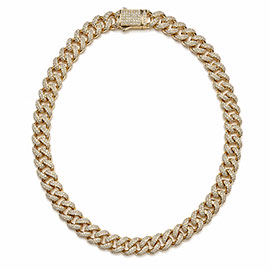 14K Yellow Gold Multi Stone Necklace : 10.00 cttw Diamonds