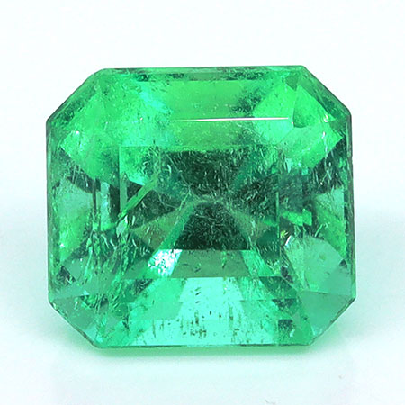 1.98 ct Emerald Cut Natural Emerald : Green